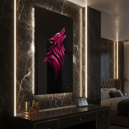 "PinkLady's Howl" Art Deco Acrylics - Winsome Realms