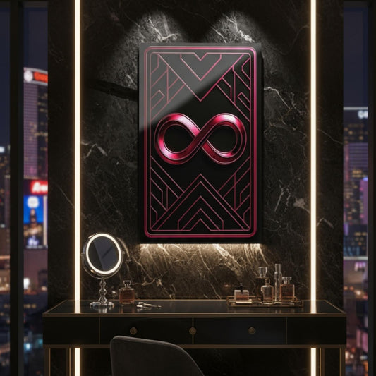 "PinkLady's Inifinity" Art Deco Acrylics - Winsome Realms