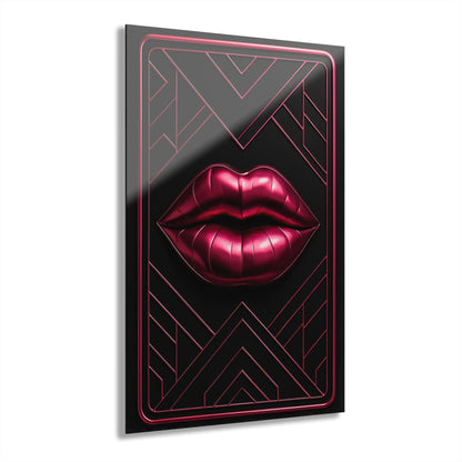"PinkLady's Lips" Art Deco Acrylics - Winsome Realms