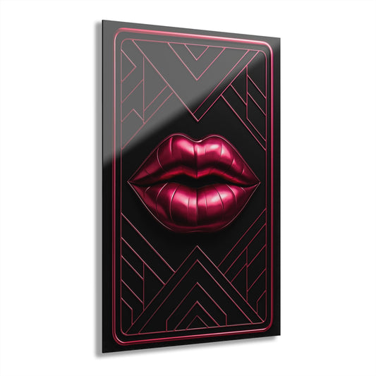 "PinkLady's Lips" Art Deco Acrylics - Winsome Realms