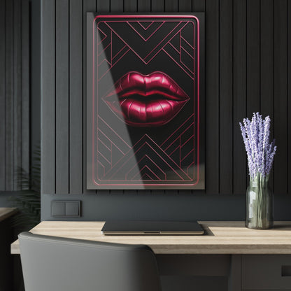 "PinkLady's Lips" Art Deco Acrylics - Winsome Realms