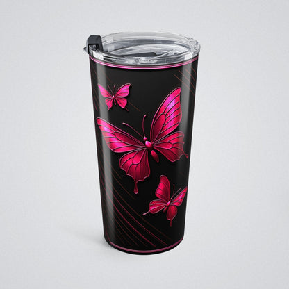"PinkLady's Monarchs" Insulated Tumbler - Winsome Realms