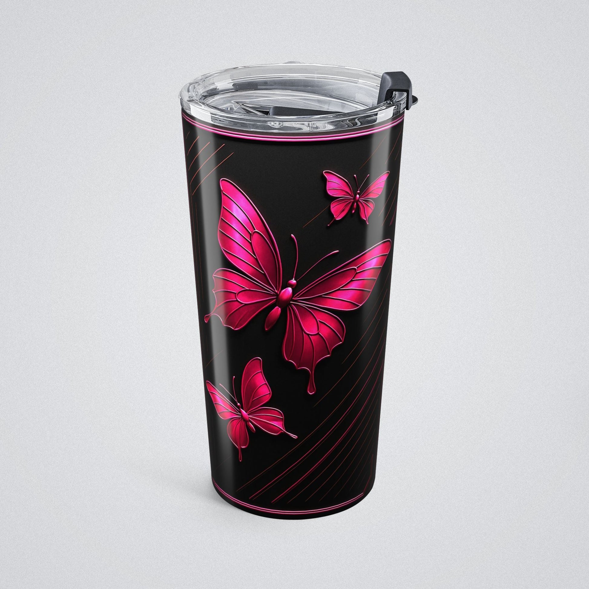 "PinkLady's Monarchs" Insulated Tumbler - Winsome Realms