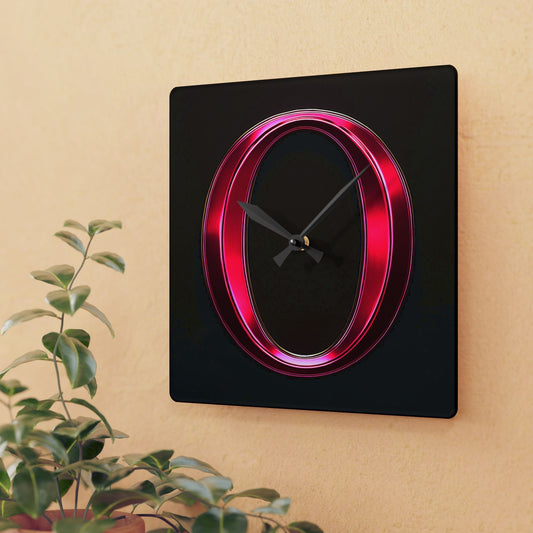 "PinkLady's" 'O" Acrylic Wall Clock - Winsome Realms