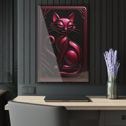 "PinkLady's Purr" Art Deco Acrylics - Winsome Realms
