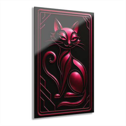 "PinkLady's Purr" Art Deco Acrylics - Winsome Realms