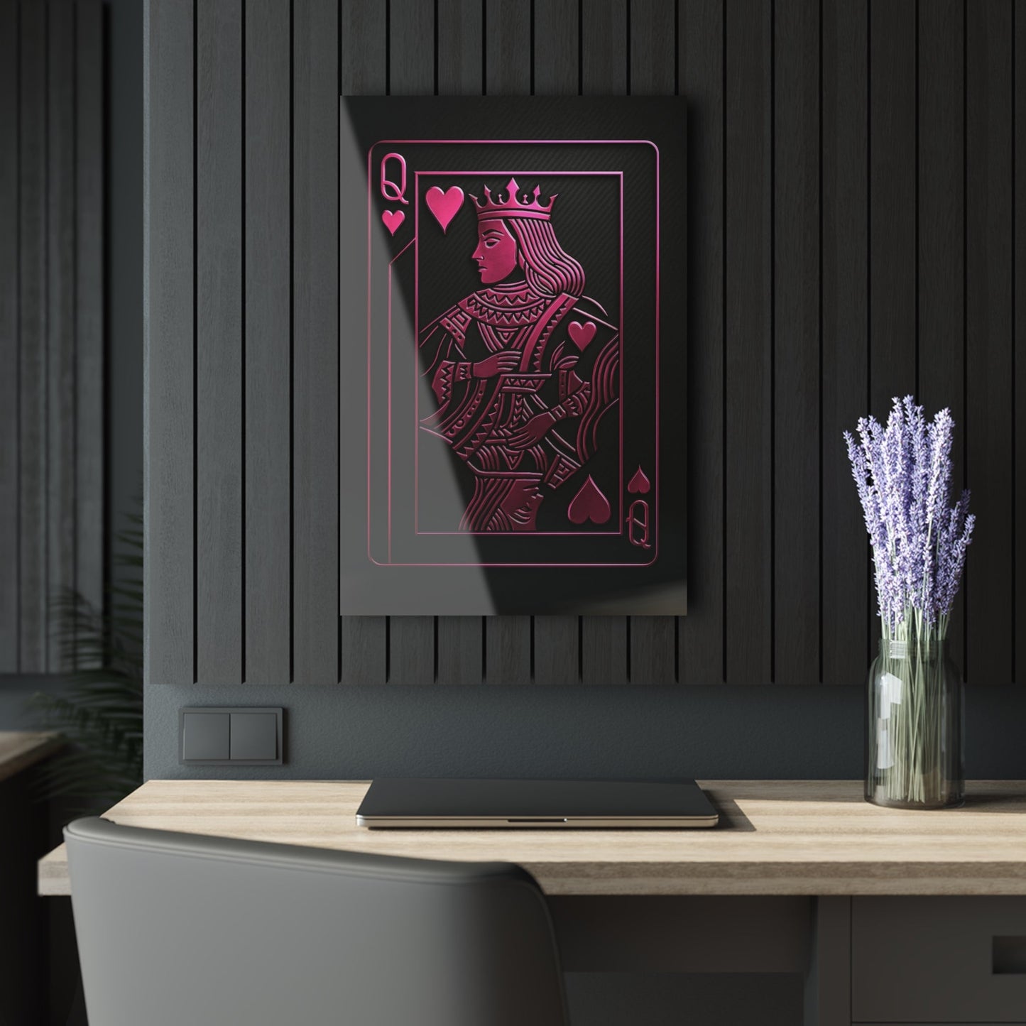 "PinkLady's Queen of Hearts" Acrylic Wall Art - Winsome Realms