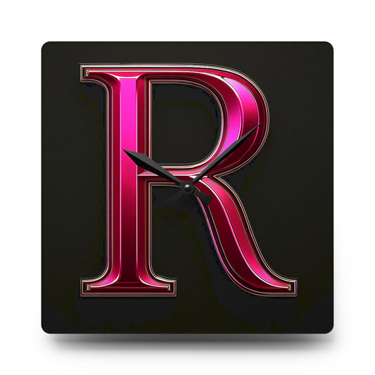 "PinkLady's" 'R" Acrylic Wall Clock - Winsome Realms