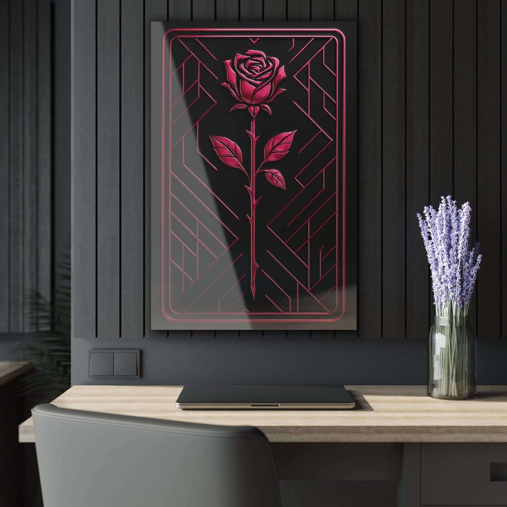 "PinkLady's Rose" Art Deco Acrylics - Winsome Realms