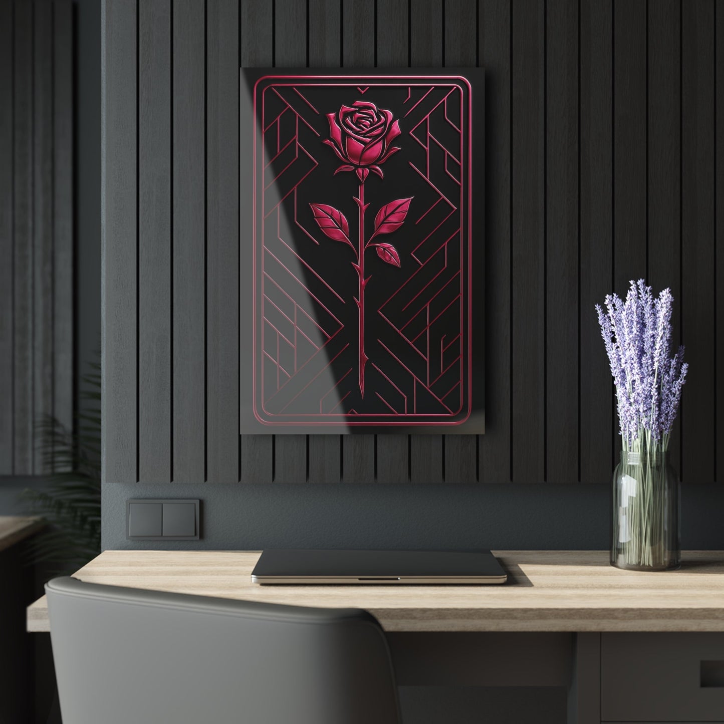 "PinkLady's Rose" Art Deco Acrylics - Winsome Realms