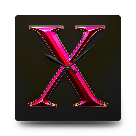 "PinkLady's" 'X" Acrylic Wall Clock - Winsome Realms
