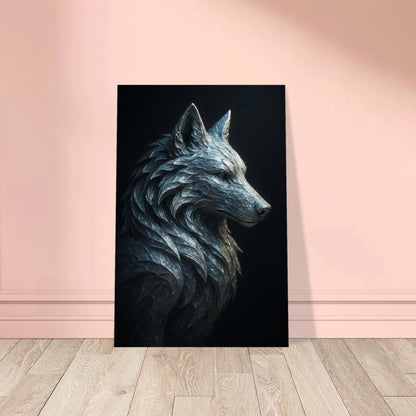 Platinum Wolf Bust - Fine Art Aluminum Print - Winsome Realms