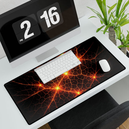 Red Scale Fractal Art Desk Mat - Winsome Realms