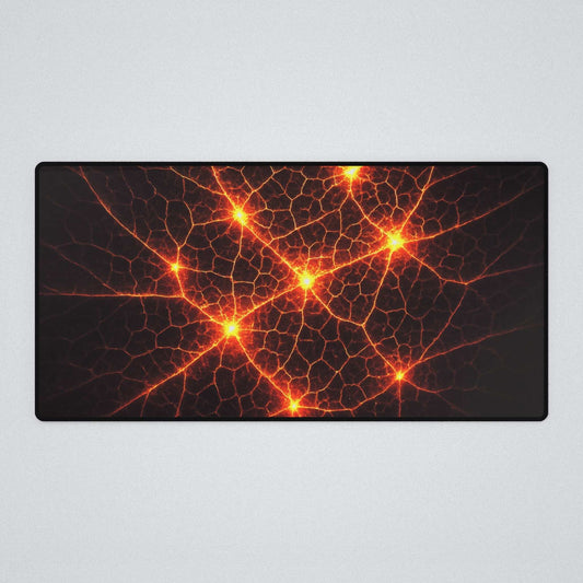 Red Scale Fractal Art Desk Mat - Winsome Realms