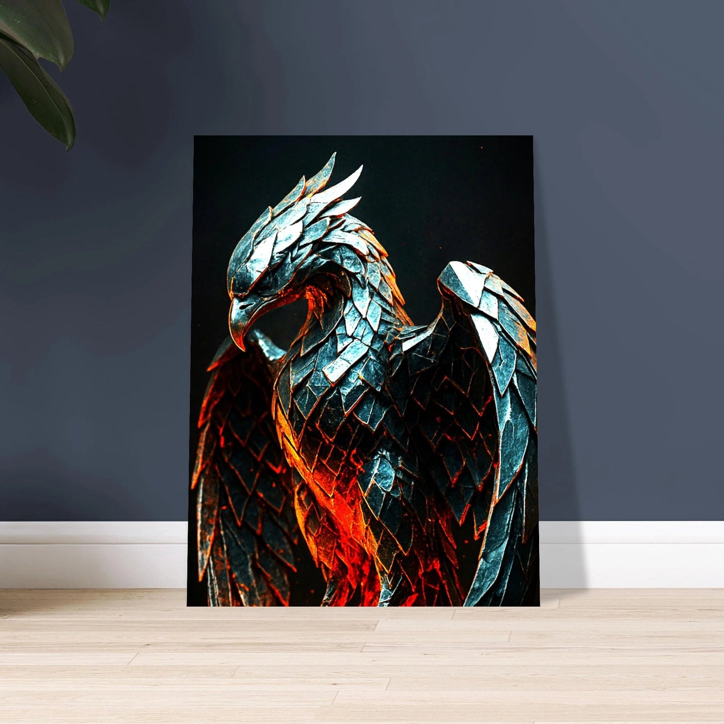 Revered Phoenix - "Forged Ancient Alloys" Fine Art Aluminum Print - Winsome Realms