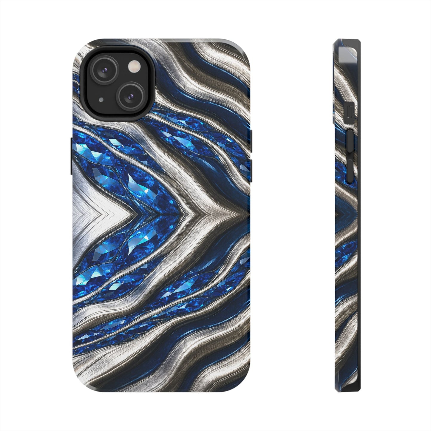 "Sapphire Rivers In Platinum" Birthstones Collection | Tough Phone Case - Winsome Realms