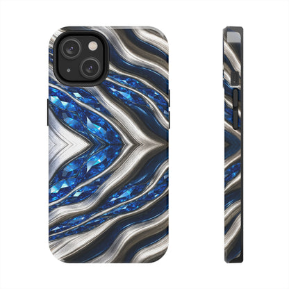 "Sapphire Rivers In Platinum" Birthstones Collection | Tough Phone Case - Winsome Realms