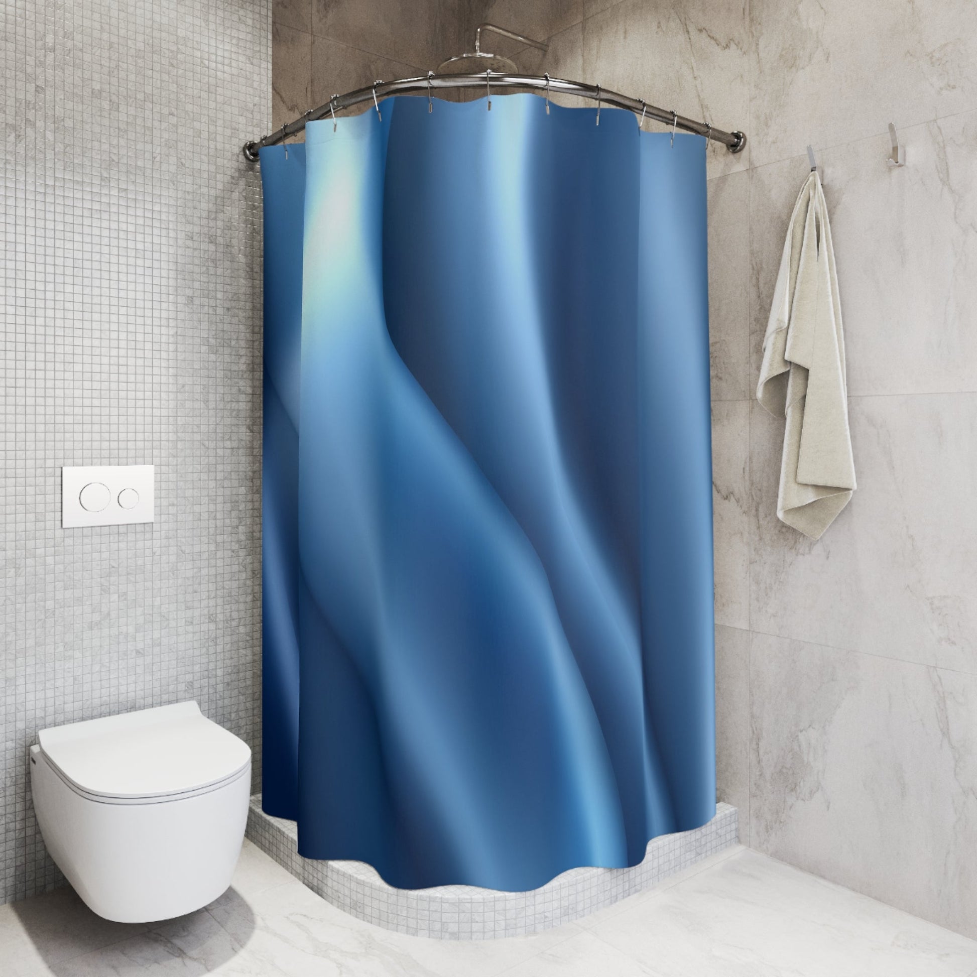 "Satin in Blue" Shower Curtain - Winsome Realms
