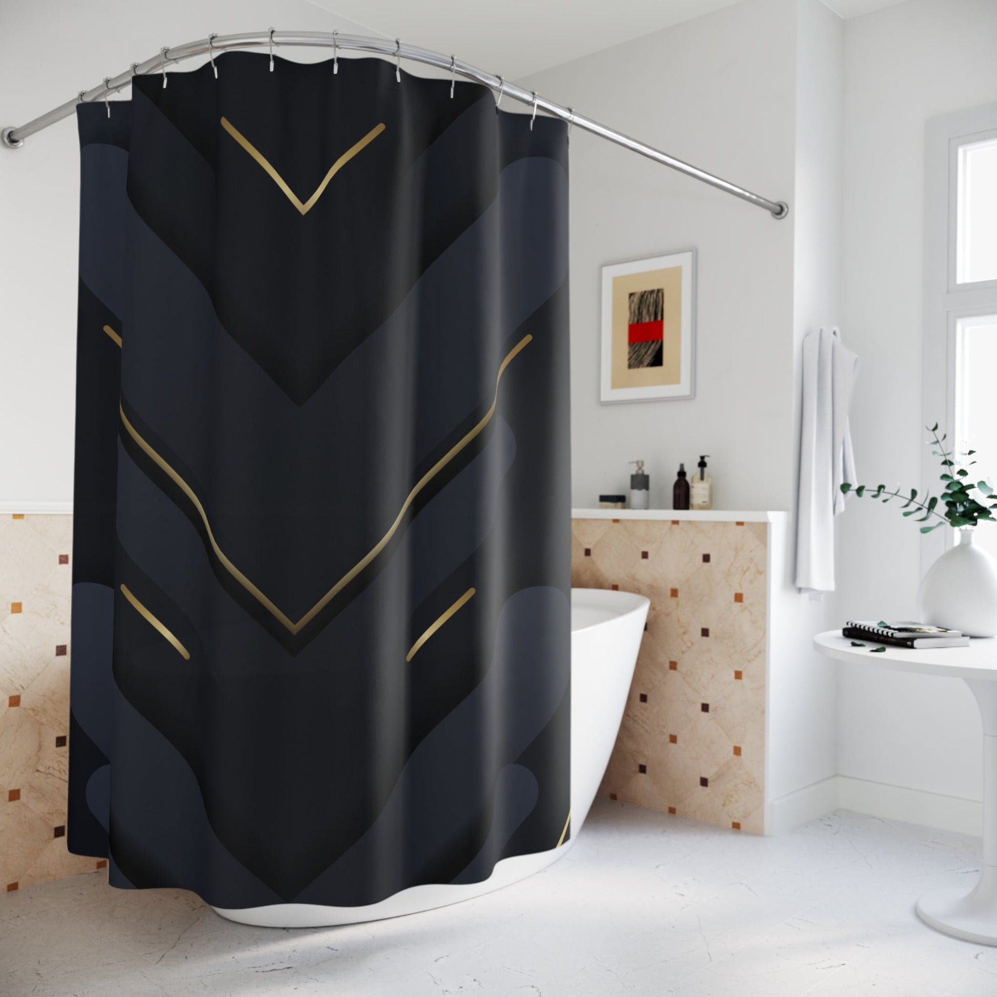 "Shadow Circuit" Shower Curtain - Winsome Realms