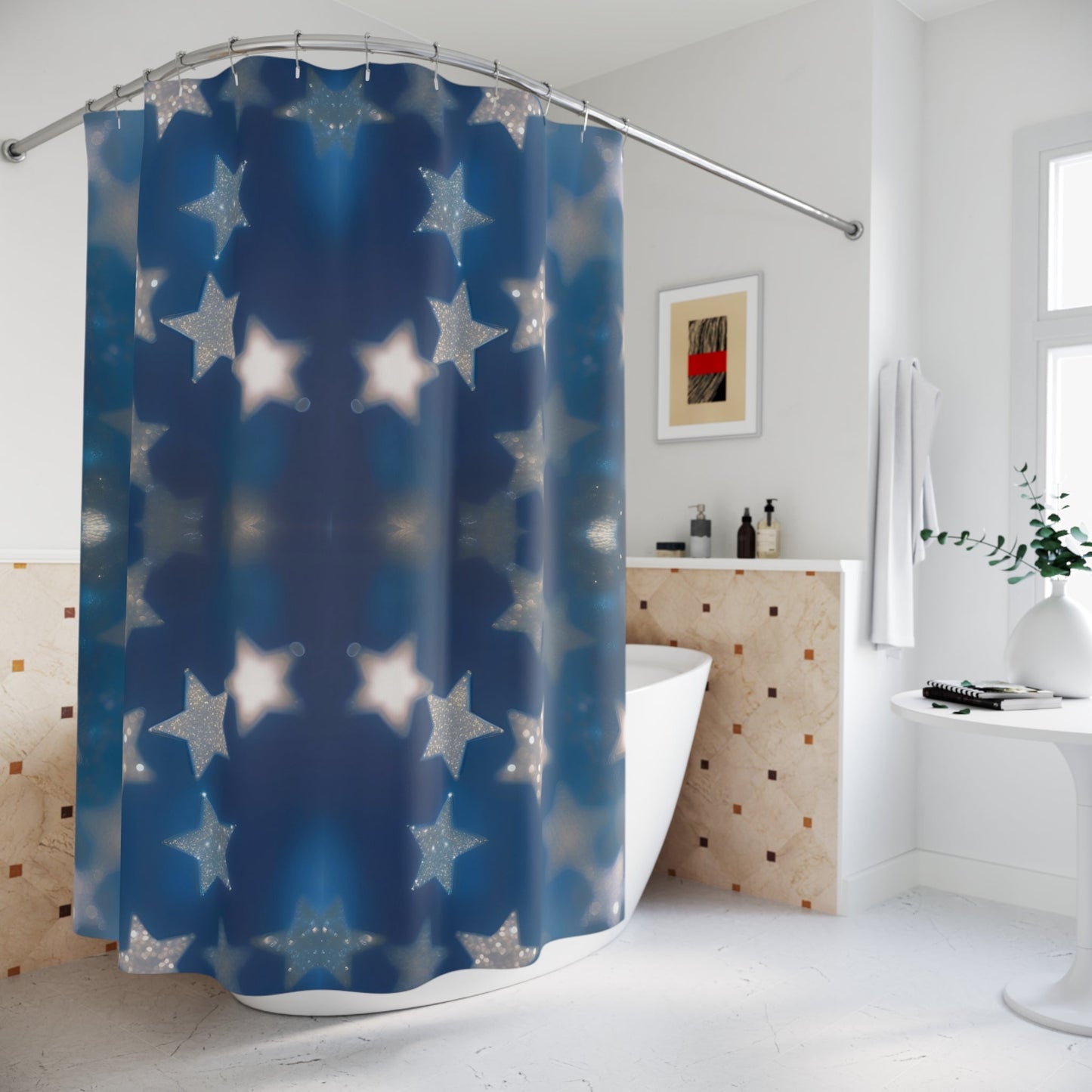"Spangled Waters" Shower Curtain - Winsome Realms