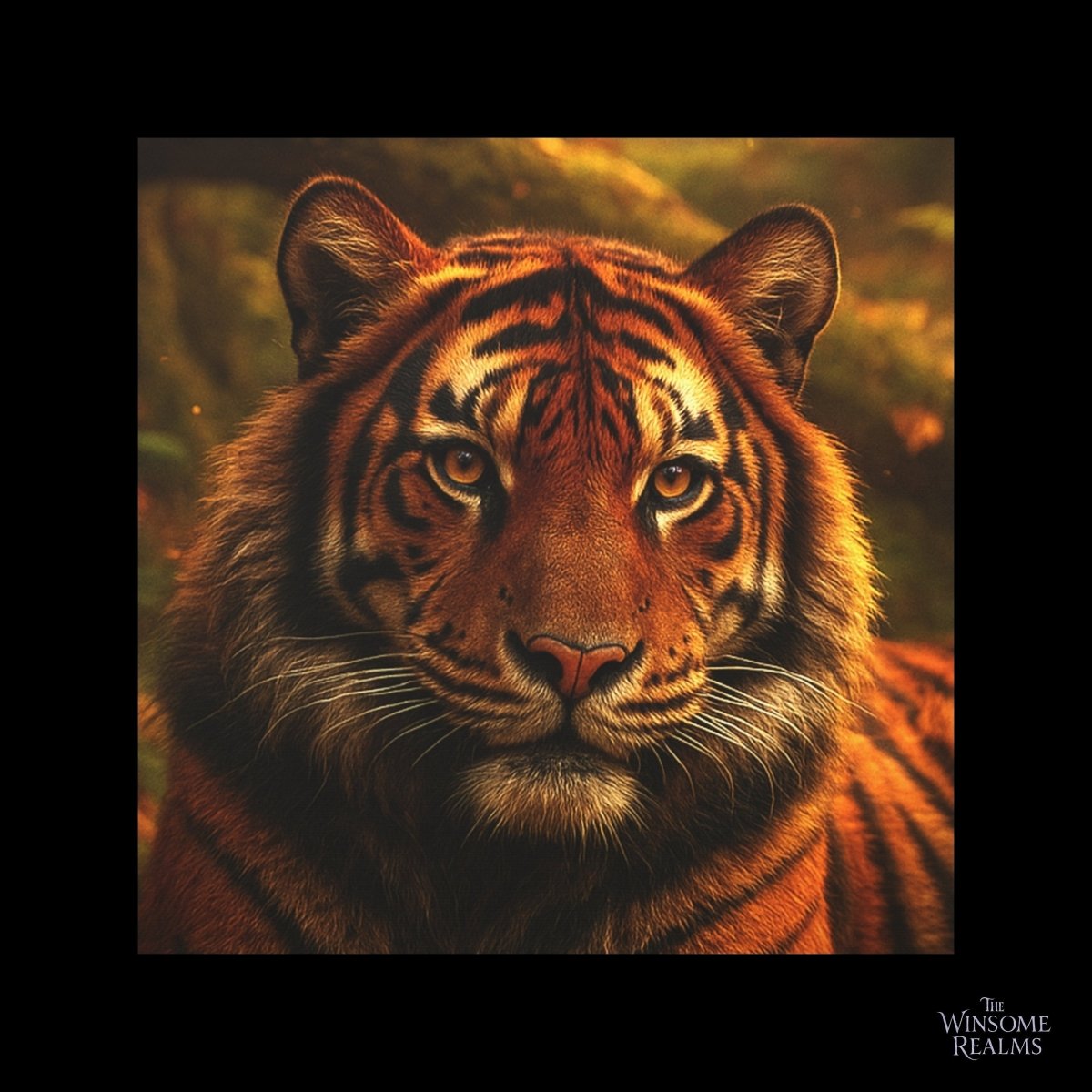 Tiger's Honeyed Gaze | Matte Canvas - Stretched - Winsome Realms