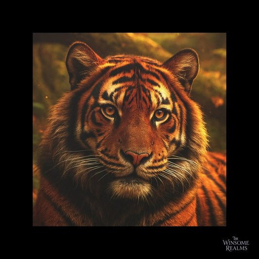 Tiger's Honeyed Gaze | Matte Canvas - Stretched - Winsome Realms