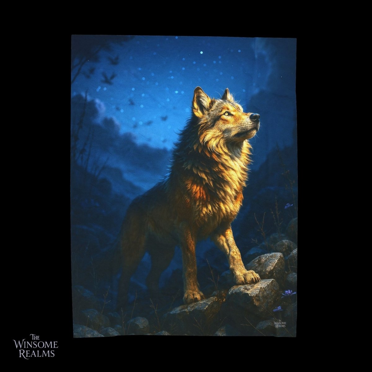 Wolf - Themed Velveteen Plush Cozy Blanket, - Winsome Realms